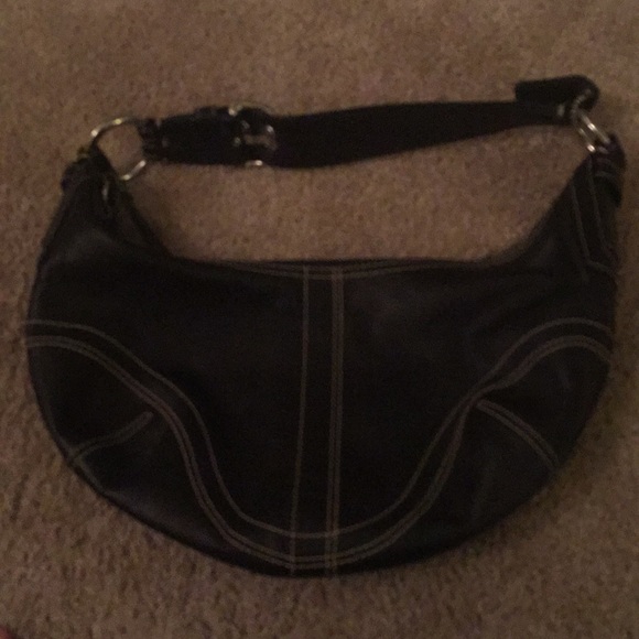 Black Coach small shoulder bag - Picture 3 of 4